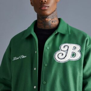 Boxy Melton Varsity Jacket back front 1-min
