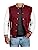 Maroon - White Sleeve Varsity