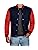 Navy Blue & Red Varsity Jacket