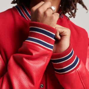 Vintage College Varsity Bomber Jacket front close