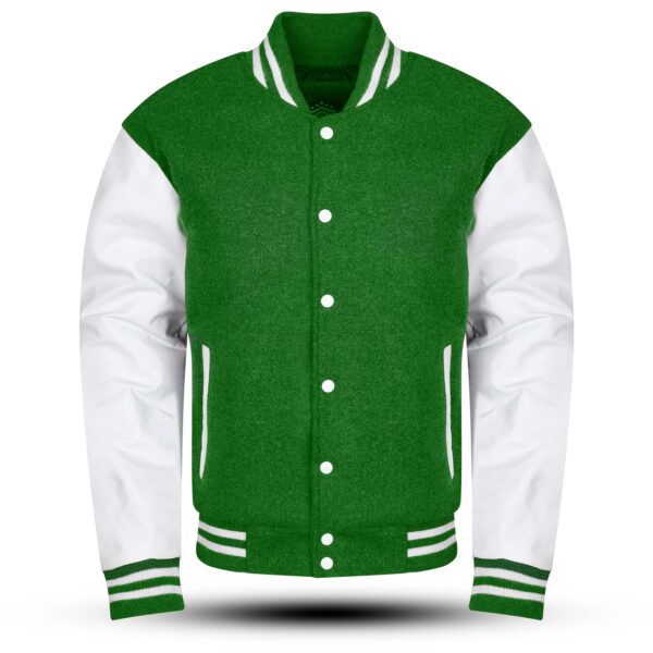 letterman jacket green