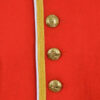 100% Wool Blend Gold Braid Trim Red Military Doublet Pipe Band Jacket