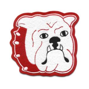 Bulldog chenille mascot patch