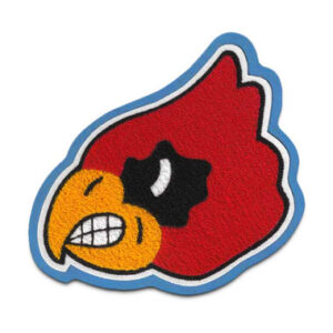 Cardinal chenille mascot patch