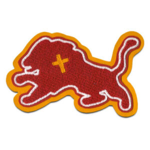 Lion chenille mascot patch