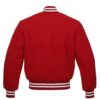 Varsity Jacket White Trim Red Wool Body and Sleeves Varsity Jacket