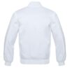 Letterman Jacket White Satin Body and Sleeves Varsity Jacket