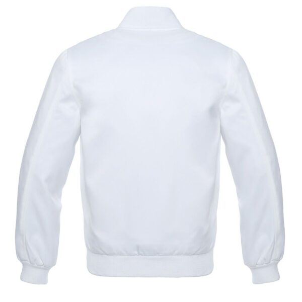 Letterman Jacket White Satin Body and Sleeves Varsity Jacket