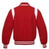 Letterman Jacket Retro Red Wool Body Leather Sleeves Varsity Jacket