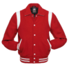 Letterman Jacket Retro Red Wool Body Leather Sleeves Varsity Jacket