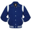 Letterman Jacket Retro Royal Blue Wool Body Leather Sleeves Varsity Jacket